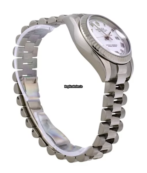 Nice Replica Rolex Lady-datejust 179179 Caliber 2235 Automatic Movement 26mm White Gold Case Womens Watch - Image 2