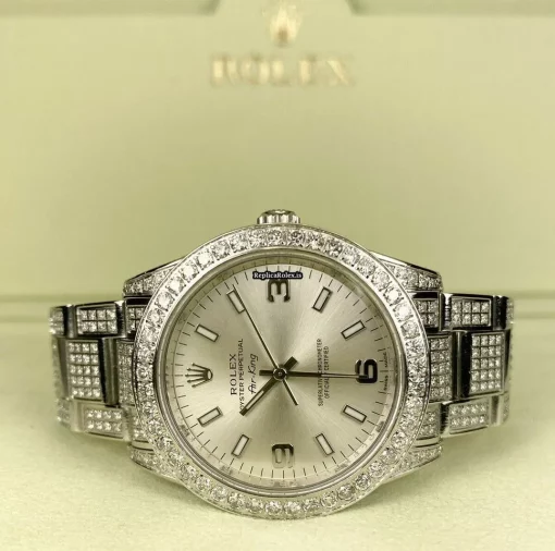 Excellent Fake Rolex Air King 114200 Caliber 3130 Automatic Movement 34mm Steel Case Mens/unisex Watch
