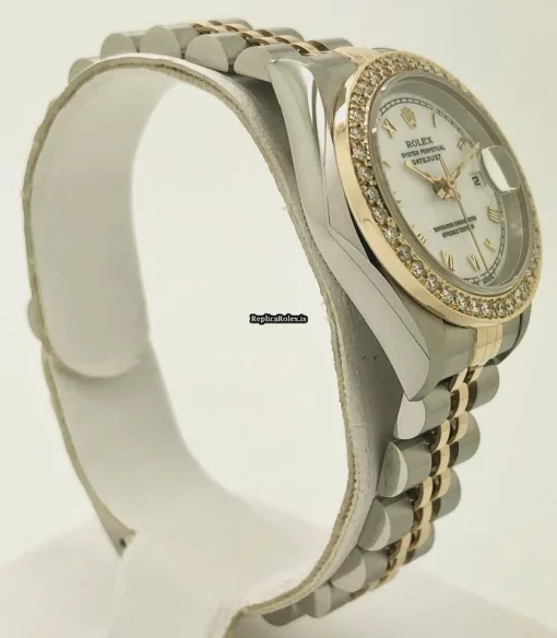 Great Imitation Rolex Lady-datejust 69173 Caliber 2135 Automatic Movement 26mm Gold/steel Case Womens Watch - Image 2