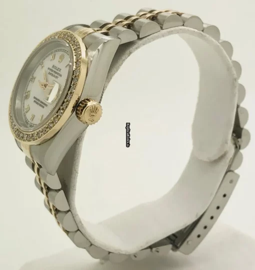 Great Imitation Rolex Lady-datejust 69173 Caliber 2135 Automatic Movement 26mm Gold/steel Case Womens Watch - Image 3