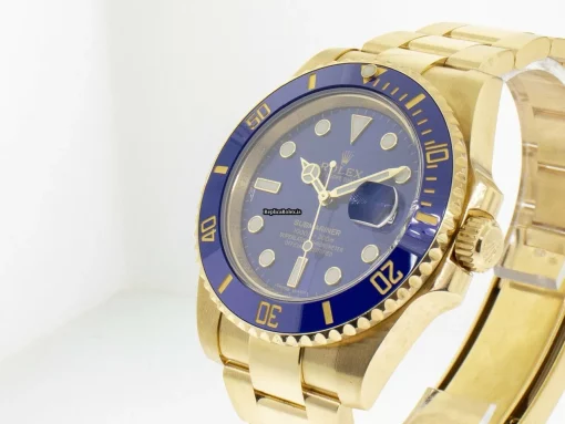 Defect Imitation Rolex Submariner Date 116618bl Automatic Movement 40mm Yellow Gold Case Mens/unisex Watch - Image 2