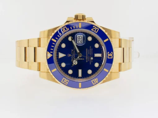 Defect Imitation Rolex Submariner Date 116618bl Automatic Movement 40mm Yellow Gold Case Mens/unisex Watch - Image 7