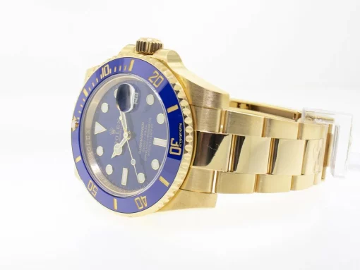 Defect Imitation Rolex Submariner Date 116618bl Automatic Movement 40mm Yellow Gold Case Mens/unisex Watch - Image 8