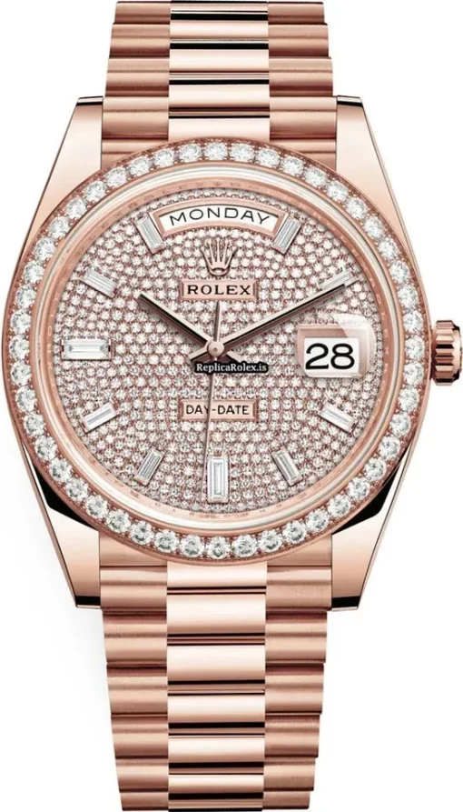 Incredible Replica Rolex Day-date 40 228345rbr Automatic Movement 40mm Rose Gold Case Mens/unisex Watch