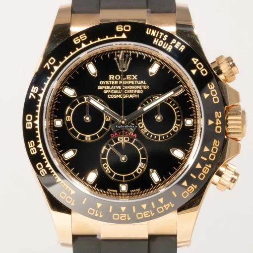Distinctive Replica Rolex Daytona 116518ln-0040 Caliber 4130 Automatic Movement 40mm Yellow Gold Case Mens/unisex Watch - Image 2