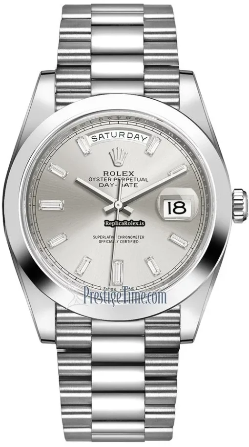 Excellent Replicas Rolex Day-date 40 228206 Automatic Movement 40mm Platinum Case Mens/unisex Watch
