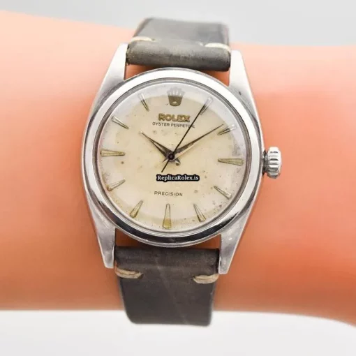 Stylish Fake Rolex Oyster Perpetual 6098 Caliber 775 Automatic Movement Watch - Image 8