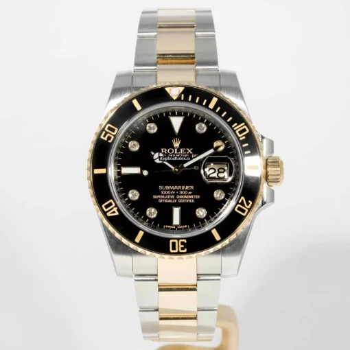 Mind-boggling Fake Rolex Submariner Date 116613n Gold/steel Case Watch