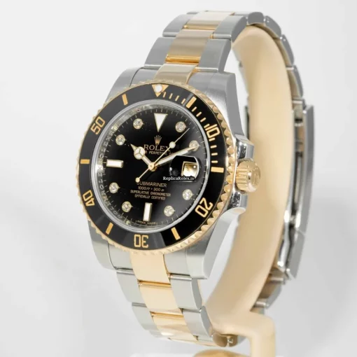 Mind-boggling Fake Rolex Submariner Date 116613n Gold/steel Case Watch - Image 3