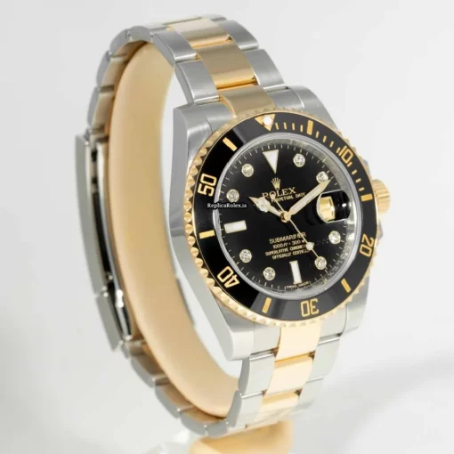 Mind-boggling Fake Rolex Submariner Date 116613n Gold/steel Case Watch - Image 4