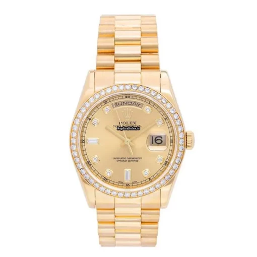 Lovely Replica Rolex Day-date 36 118348 Automatic Movement 36mm Yellow Gold Case Mens/unisex Watch