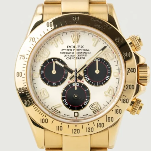 Incredible Knockoff Rolex Daytona 116528 Caliber 4130 Automatic Movement 40mm Yellow Gold Case Mens/unisex Watch - Image 2