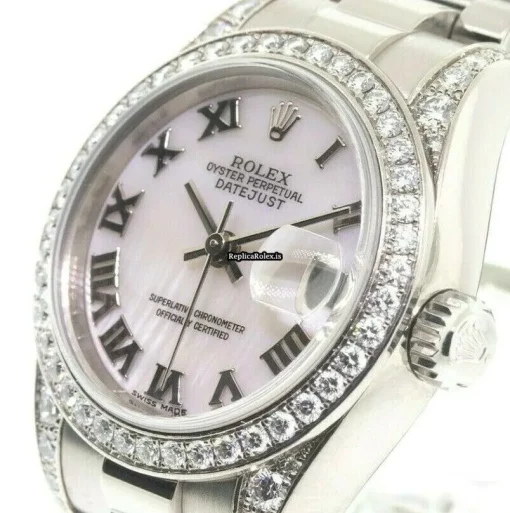 Lovely Copies Rolex Lady-datejust 179159mrp Automatic Movement 26mm White Gold Case Womens Watch