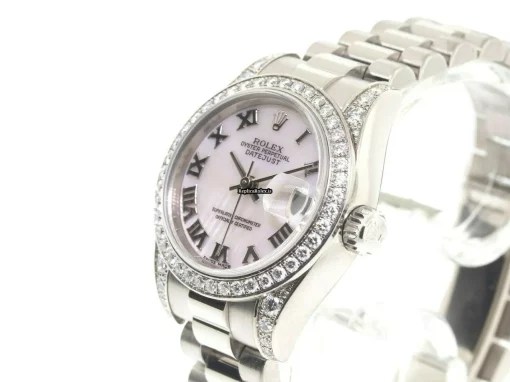 Lovely Copies Rolex Lady-datejust 179159mrp Automatic Movement 26mm White Gold Case Womens Watch - Image 2
