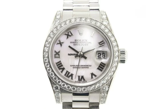Lovely Copies Rolex Lady-datejust 179159mrp Automatic Movement 26mm White Gold Case Womens Watch - Image 6
