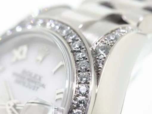 Lovely Copies Rolex Lady-datejust 179159mrp Automatic Movement 26mm White Gold Case Womens Watch - Image 8