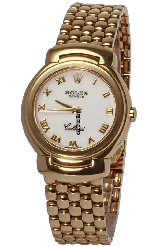 Excellent Replica Rolex Cellini Aug-21 Quartz Movement 26mm Yellow Gold Case Womens Watch