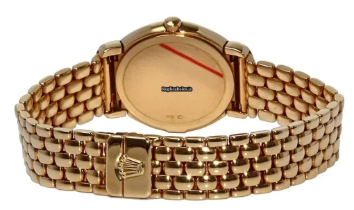 Excellent Replica Rolex Cellini Aug-21 Quartz Movement 26mm Yellow Gold Case Womens Watch - Image 5