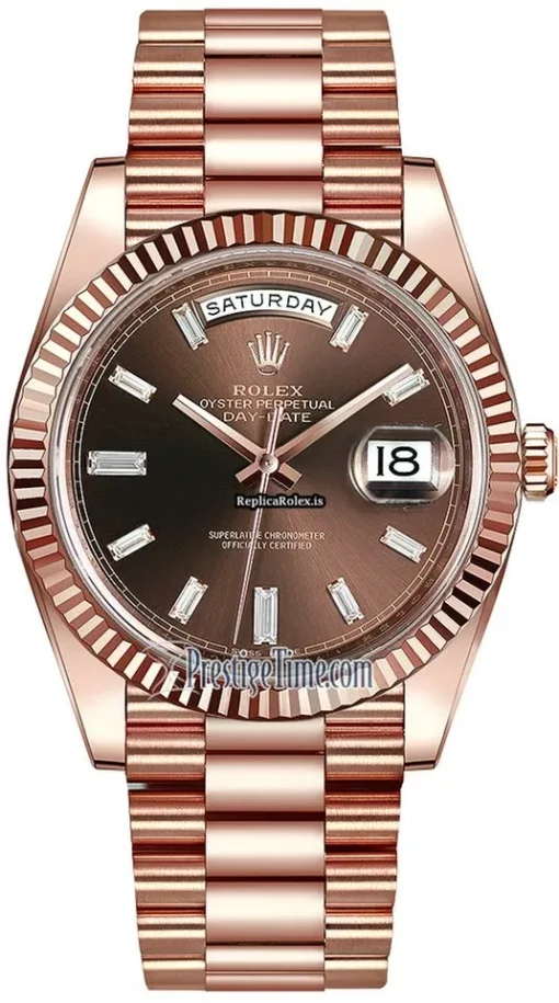 Fantastic Fake Rolex Day-date 40 228235 Automatic Movement 40mm Rose Gold Case Mens/unisex Watch