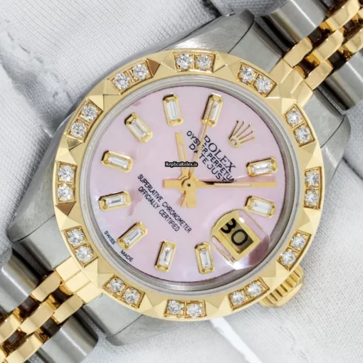 Good Replica Rolex Lady-datejust 69173 Caliber 2135 Automatic Movement 26mm Gold/steel Case Womens Watch