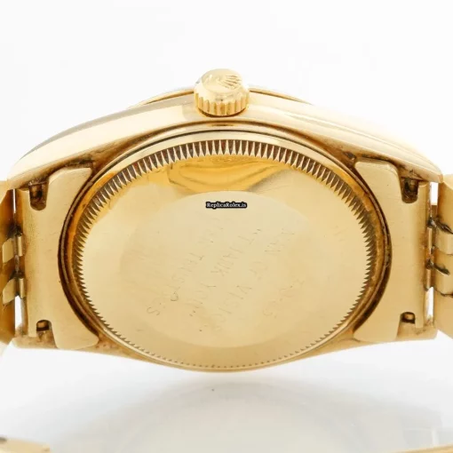 Superb Fake Rolex Oyster Perpetual Date 15037 Automatic Movement 34mm Yellow Gold Case Mens/unisex Watch - Image 3
