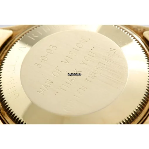 Superb Fake Rolex Oyster Perpetual Date 15037 Automatic Movement 34mm Yellow Gold Case Mens/unisex Watch - Image 4