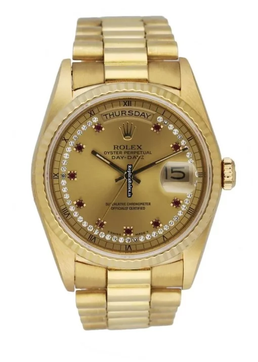 Excellent Fakes Rolex Day-date 36 18238 Automatic Movement 36mm Yellow Gold Case Mens/unisex Watch
