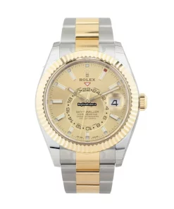 Fantastic Fake Rolex Sky-dweller 326933 Caliber 9001 Automatic Movement 42mm Gold/steel Case Mens/unisex Watch