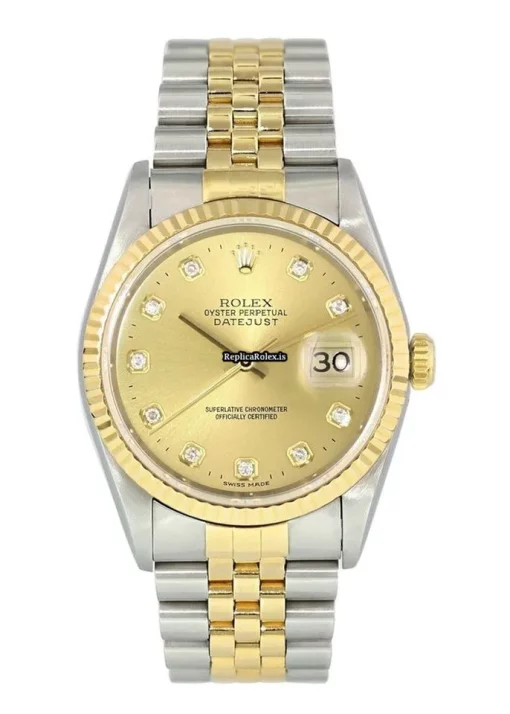 Well Made Replica Rolex Datejust 16233 Caliber 3135 Automatic Movement 36mm Steel Case Mens/unisex Watch - Image 2