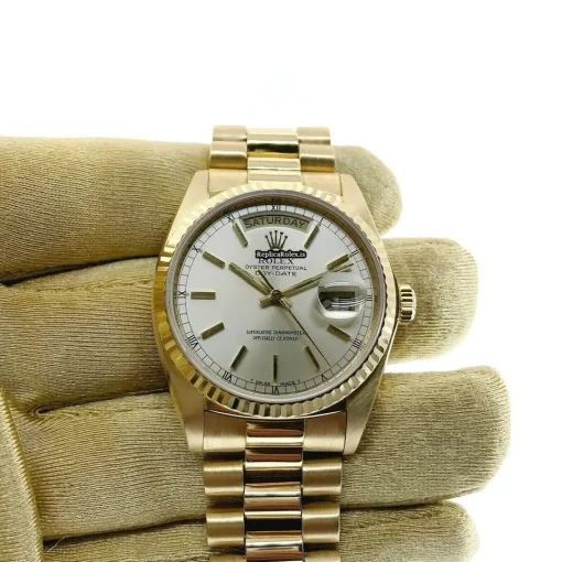 Popular Fake Rolex Day-date 36 18038 Caliber 3055 Automatic Movement 36mm Yellow Gold Case Mens/unisex Watch - Image 9