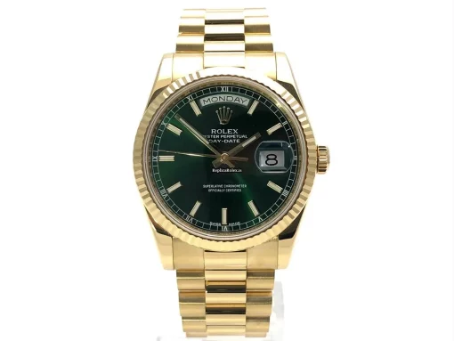 Affordable Replica Rolex Day-date 36 118238 Caliber 3155 Automatic Movement 36mm Yellow Gold Case Mens/unisex Watch