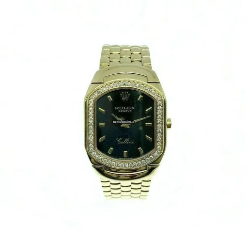 Neat Replica Rolex Cellini 6633 Quartz Movement Yellow Gold Case Mens/unisex Watch