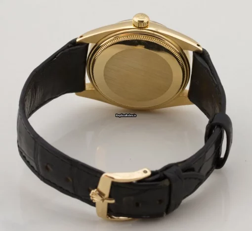 Superior Replica Rolex Oyster Perpetual Date 1503 Caliber 1570 Automatic Movement 34mm Yellow Gold Case Mens/unisex Watch - Image 4
