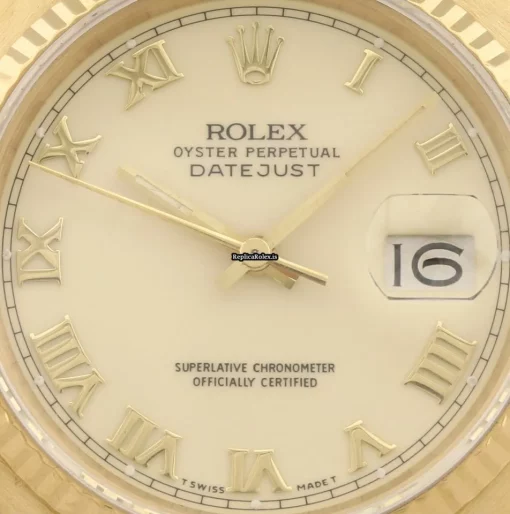Fantastic Replica Rolex Datejust 16018 Caliber 3035 Automatic Movement 36mm Yellow Gold Case Mens/unisex Watch - Image 2