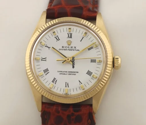Superb Replica Rolex Oyster Perpetual 1005 Caliber 1570 Automatic Movement 34mm Yellow Gold Case Mens/unisex Watch