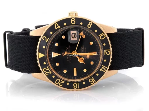 Inexpensive Fake Rolex Gmt-master 1675 Caliber 1575 Automatic Movement 40mm Yellow Gold Case Mens/unisex Watch - Image 2