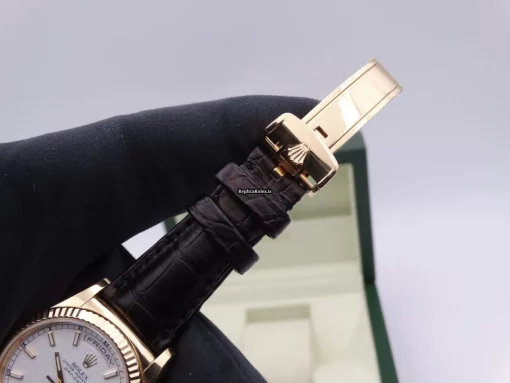Incredible Fake Rolex Day-date 36 118138 Caliber 3155 Automatic Movement 36mm Yellow Gold Case Mens/unisex Watch - Image 6