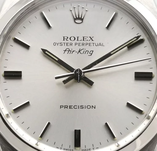 Good Fake Rolex Air King Precision 5500 Caliber 1520 Automatic Movement 34mm Steel Case Mens/unisex Watch - Image 2