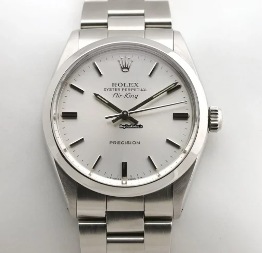 Good Fake Rolex Air King Precision 5500 Caliber 1520 Automatic Movement 34mm Steel Case Mens/unisex Watch - Image 3