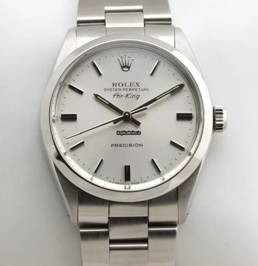 Good Fake Rolex Air King Precision 5500 Caliber 1520 Automatic Movement 34mm Steel Case Mens/unisex Watch - Image 4