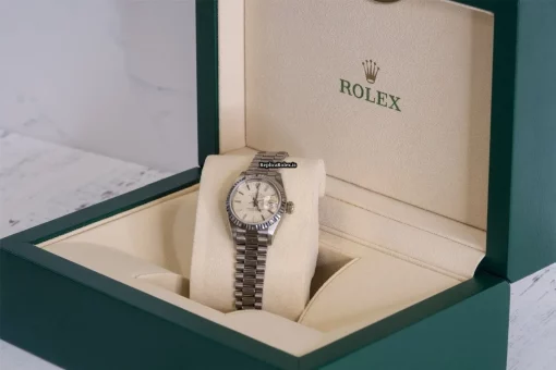 Mind-boggling Copy Rolex Lady-datejust 69179 Caliber 2135 Automatic Movement 26x19.9mm White Gold Case Womens Watch - Image 5