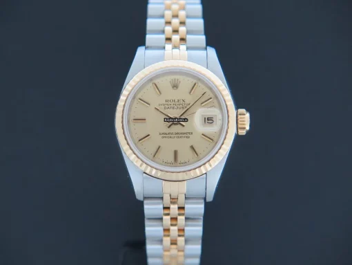 Fantastic Fake Rolex Lady-datejust 69173 Automatic Movement 26mm Gold/steel Case Womens Watch - Image 3