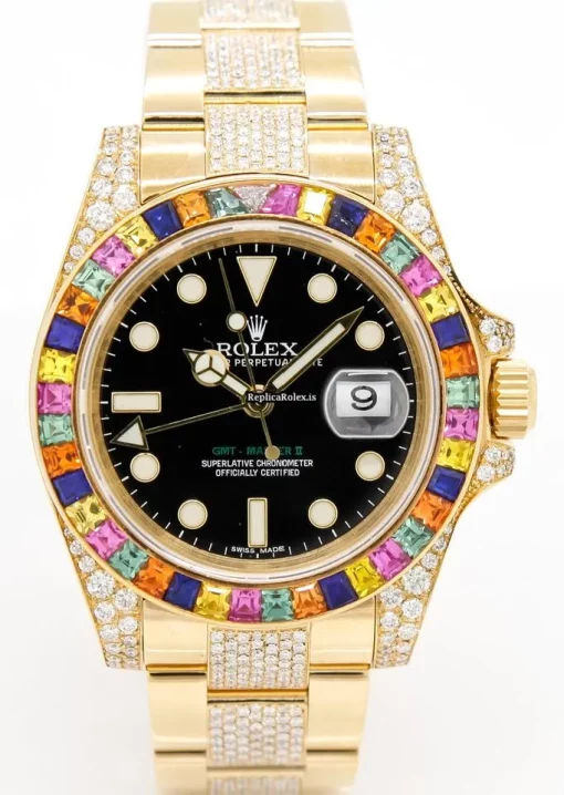 Special Replica Rolex Gmt-master II 116718ln Caliber 3186 Automatic Movement 40mm Yellow Gold Case Mens/unisex Watch - Image 2