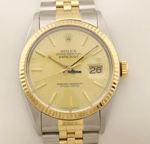 Terrific Copy Rolex Datejust 16013 Caliber 3035 Automatic Movement 36mm Gold/steel Case Mens/unisex Watch - Image 4