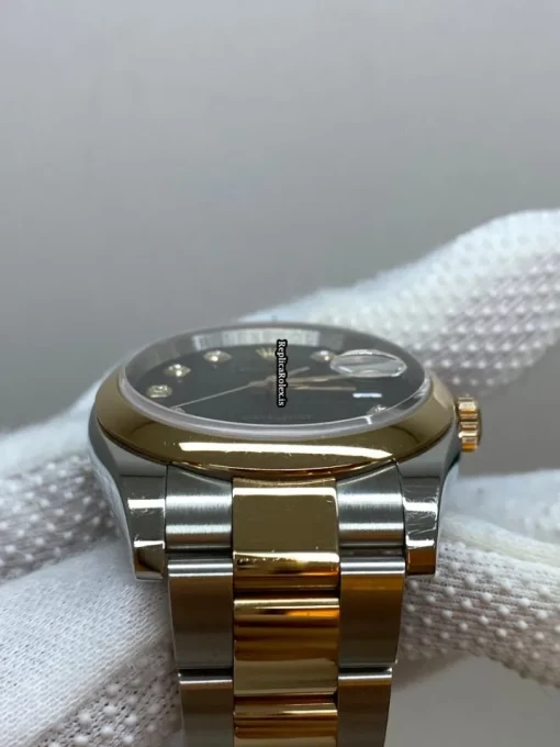 Incredible Replica Rolex Datejust 116201 Automatic Movement 36mm Gold/steel Case Mens/unisex Watch - Image 12