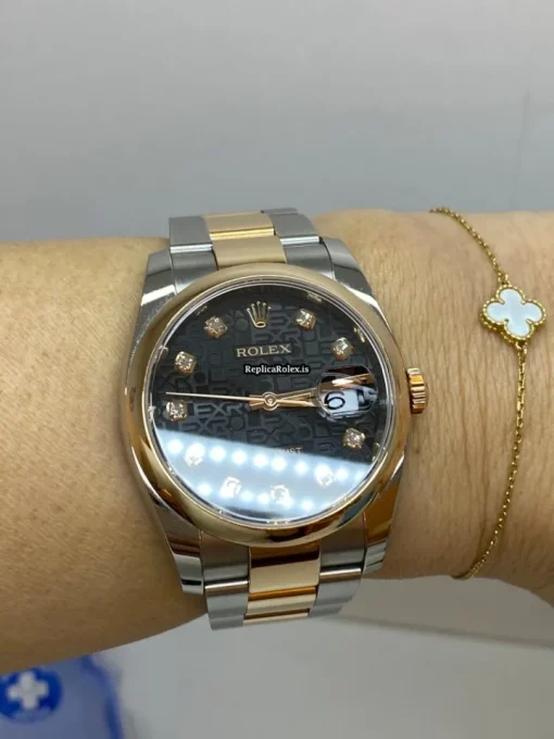 Incredible Replica Rolex Datejust 116201 Automatic Movement 36mm Gold/steel Case Mens/unisex Watch - Image 16