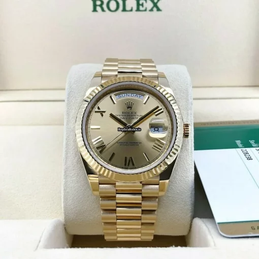 Design Replicas Rolex Day-date 40 228238 Caliber 3255 Automatic Movement 40mm Yellow Gold Case Mens/unisex Watch - Image 2