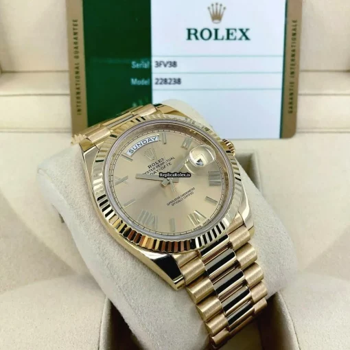 Design Replicas Rolex Day-date 40 228238 Caliber 3255 Automatic Movement 40mm Yellow Gold Case Mens/unisex Watch - Image 4