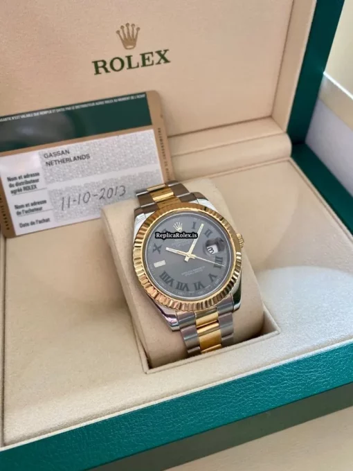 Great Replica Rolex Datejust II 116333 Caliber 3136 Automatic Movement 41mm Gold/steel Case Mens/unisex Watch - Image 7