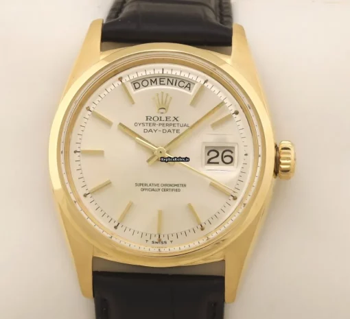 Well Made Replica Rolex Day-date 6612 Caliber 1055 Automatic Movement 36mm Yellow Gold Case Mens/unisex Watch